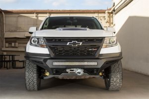 Chevrolet Colorado ZR2 Bumper - Front - Addictive Desert Designs - Stealth Fighter with Winch Mount - Hammer Black - `17-`18 Chevrolet Colorado ZR2 Bumper - Front - Addictive Desert Designs - Stealth Fighter with Winch Mount - Hammer Black - `17-`18